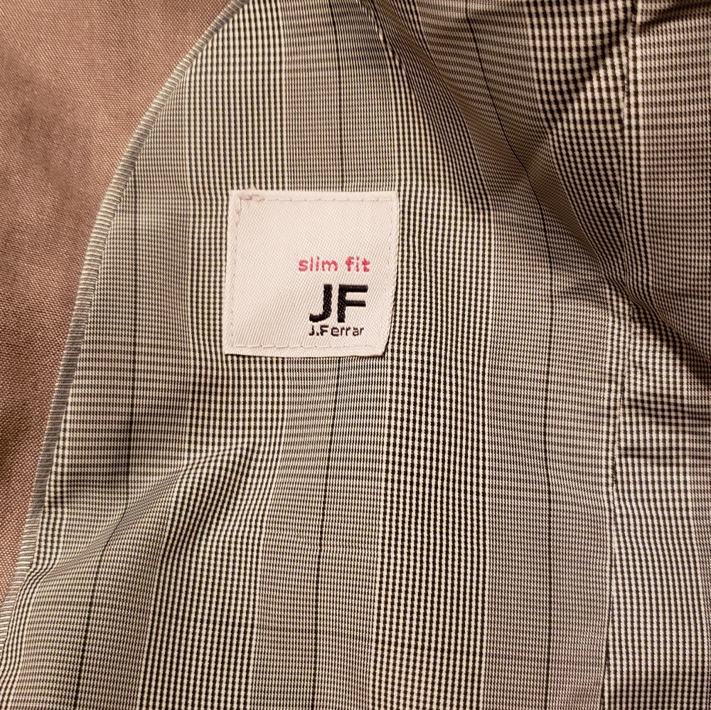 ♠️2xHP♠️JF J.FERRAR Tan Slim Fit Suit - Picture 4 of 8
